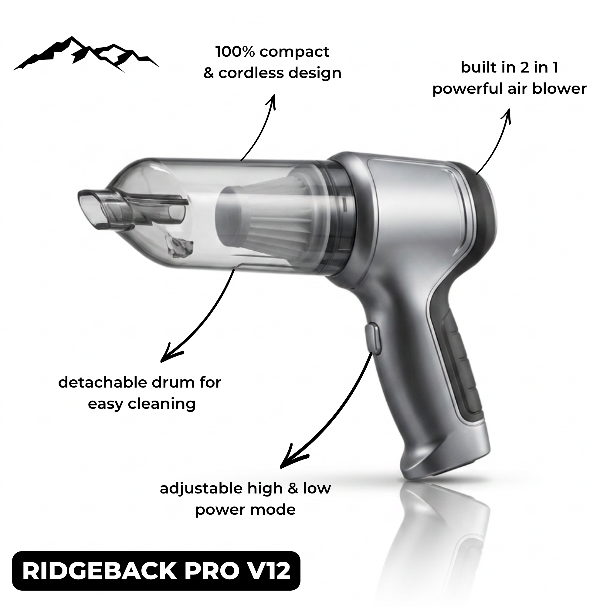 Ridgeback Car Vacuum & Blower 12V Pro
