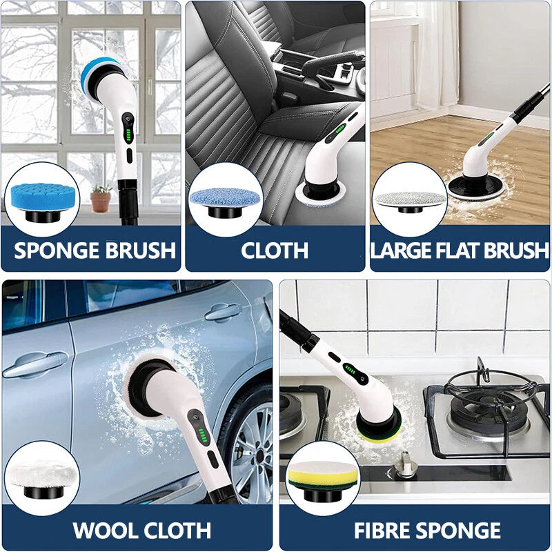 Ridgeback Electric Spin Scrubber 9 in 1 Cordless Cleaning Tool